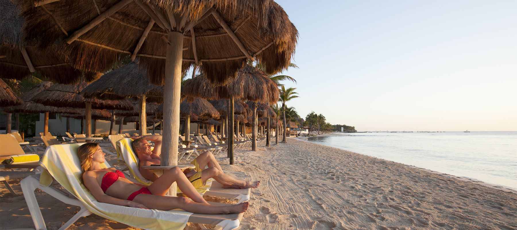 Sunbathe along Playa del Carmen's largest stretch of beach at Mahekal Beach Resort